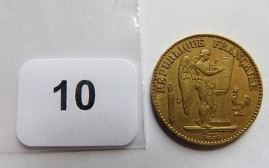 Monnaie or - 20 Francs Génie 1877 A TTB