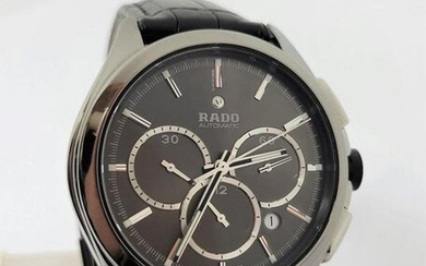 New RADO Hyperchrome Chronograph Ceramic 45mm Mens Watch Charcoal Dial R32276112