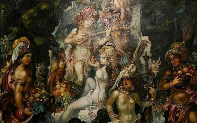 Oil painting Odalisque Alexander Arkadievich Litvinov