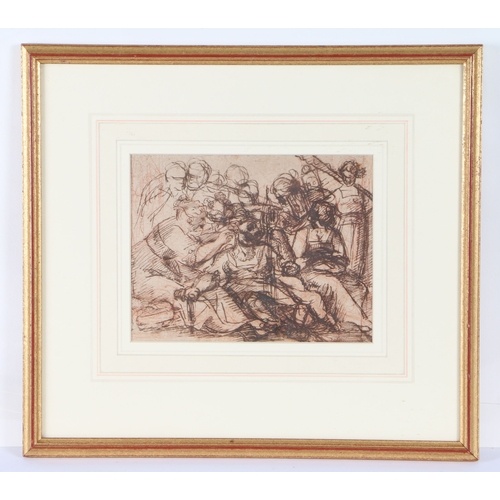 Old Master School (17th Century) Hercules and Omphale pen ...