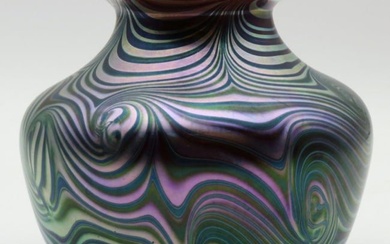 Orient & Flume Iridescent Art Glass Vase