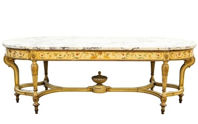 Outstanding French Marble Top Parlor Table