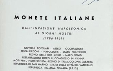 PAGANI A. MONETE ITALIANE DALL'INVASIONE NAPOLEONICA AI GIORNI NOSTRI (1796-1961)....