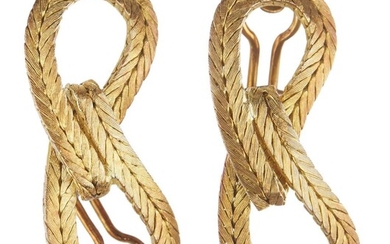 PAIR OF 18CT GOLD EARRINGS, CARTIER