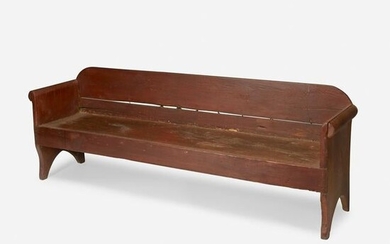 Painted country bench, circa 1850