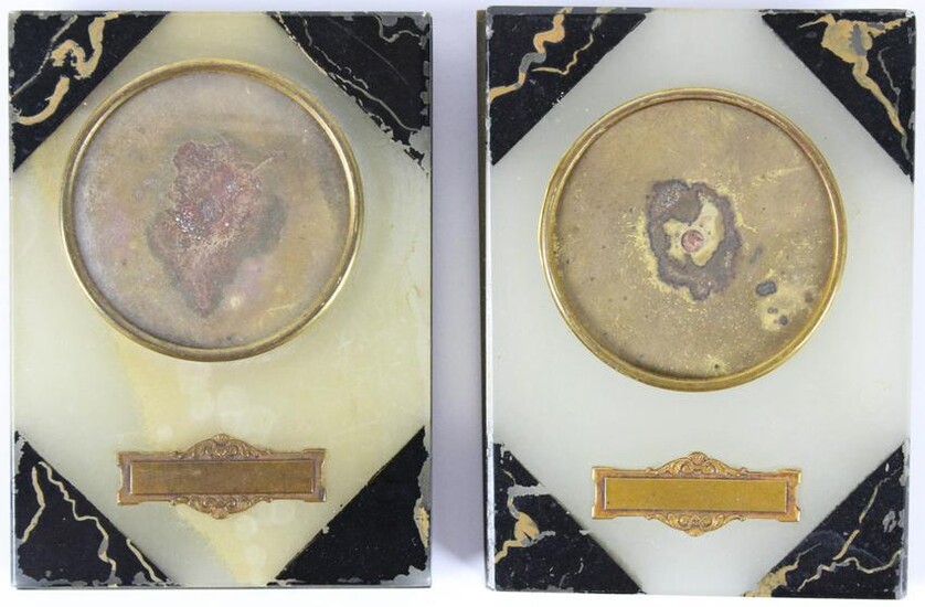 Pair of Ca 1900 French Onyx Picture Frames
