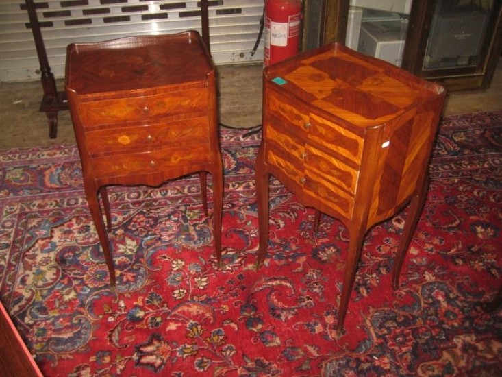 Pair of Early 20th Century Kingwood Bedisde Chests with 3 dr...