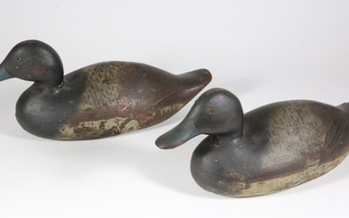 Pair of Vintage Mason Duck Mallard and Hen Decoys