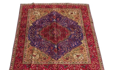 Persian Tabriz Silk & Wool Rug 9' x 7'3"