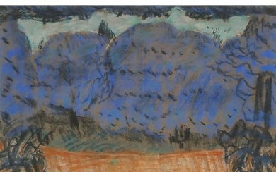 Pierre Bonnard (1867-1947), PAYSAGE HARMONIE BLEUE ET ORANG