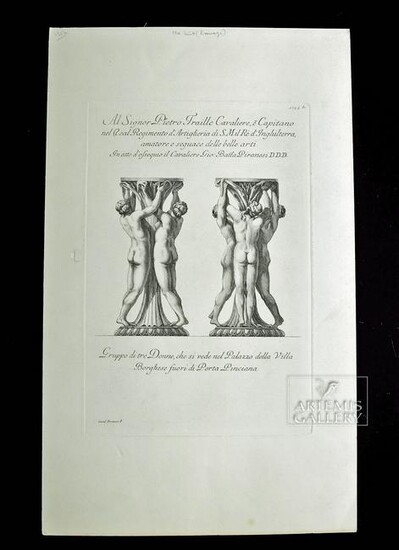 Piranesi Engraving - Villa Borghese Pinciana, 1770