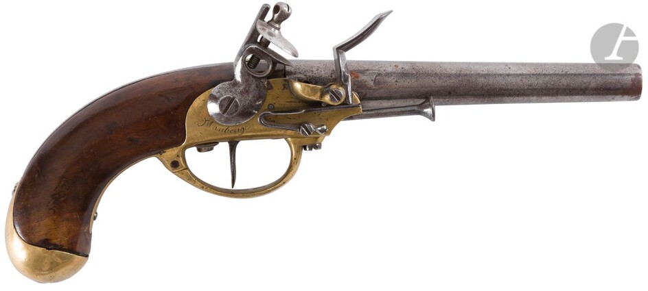 Pistolet d’arçon à silex modèle 1777. Canon... - Lot 10 - Ader