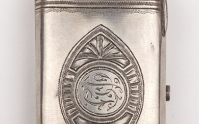 Pitillera rusa hacia 1908-1926. En plata en su color...