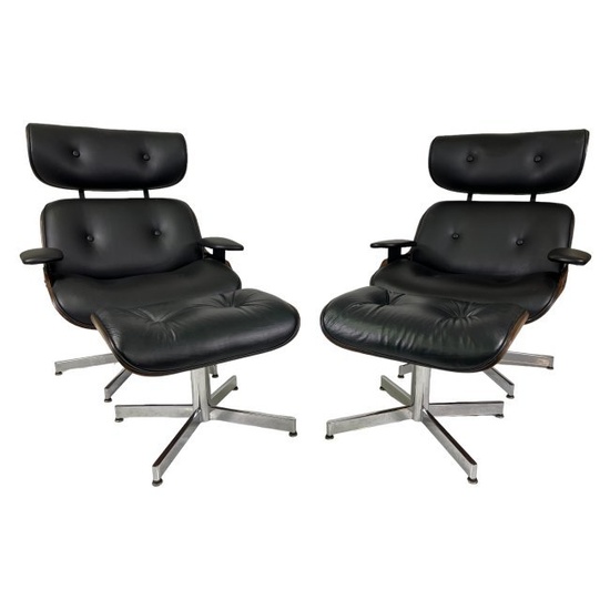 Plycraft Pair Loungers after Eames Herman Miller