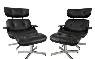 Plycraft Pair Loungers after Eames Herman Miller