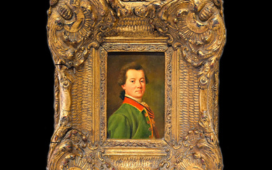 Portrait of a Russian nobleman, oil on panel, 19th century.