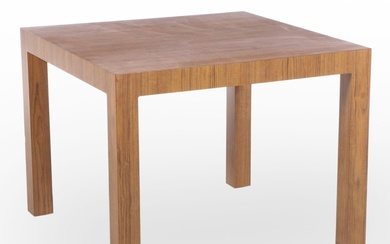 Post Modernist Oak-Grained Laminate Parsons Dining Table, Late 20th Century