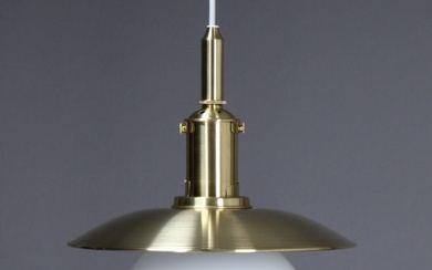 Poul Henningsen. PH 3/3 Pendant Limited Edition in brass with opal glass