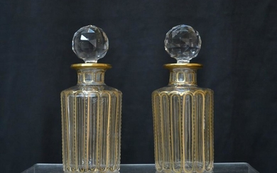 (Pr) VICTORIAN 19thC PERFUME DECANTERS WITH