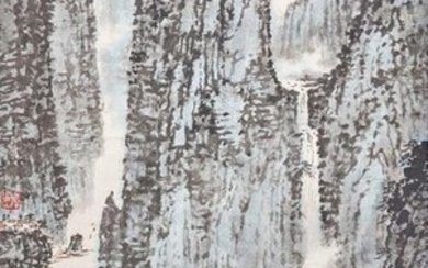 QIAN SONGYAN (1899-1985) A MAJESTIC VIEW OF THE THREE GORGES...