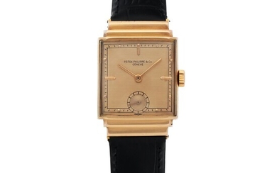 Patek Philippe, REF 1437 PINK GOLD WRISTWATCH WITH FANCY STEPPED LUGS MADE IN 1941