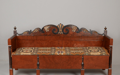 RETRACTABLE SOFA/DOUBLE BED, Neo-Renaissance, late 19th century.