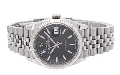 ROLEX, Oyster Perpetual, Datejust 36, "Bright Black Dial", Chronometer, Ref no. 126234-0015, Serial no. F495Z445,...