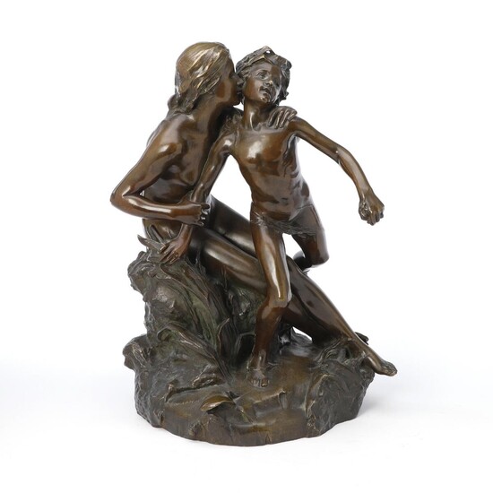 NOT SOLD. Raoul Larche: "La Source et le Ruisseau" patinated bronze figure. Late 19th / early 20th century. H. 51 cm. – Bruun Rasmussen Auctioneers of Fine Art