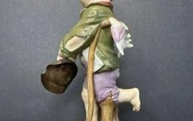 Rare 9" Antique Meissen Porcelain Orphan Figurine of War figurine