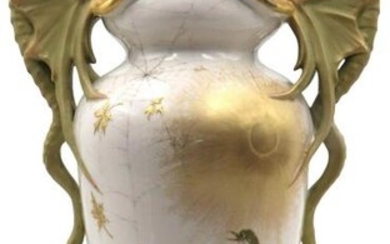 Rare Eduard Stellmacher Amphora Dragon Vase