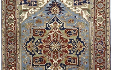 Rare Floral Traditional 9X12 Heriz Serapi Oriental Rug Large Room Decor Carpet