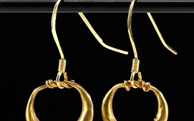 Roman Gold Hoop Earrings - Wearable!