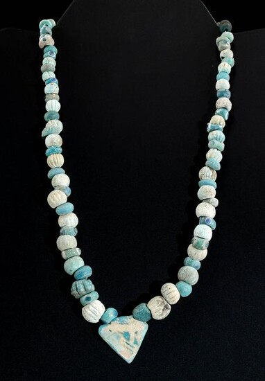 Romano Egyptian Faience & Glass Bead Necklace