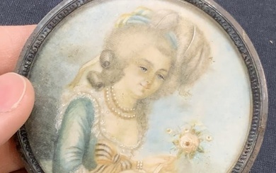 Rose Sgd French Portrait On Porcelain