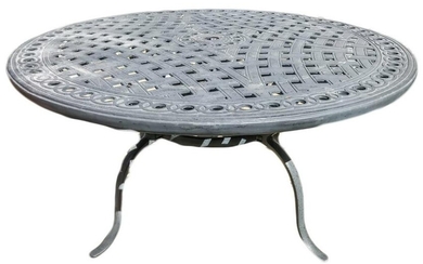 Round Cast Aluminum Outdoor Dining / Patio Table