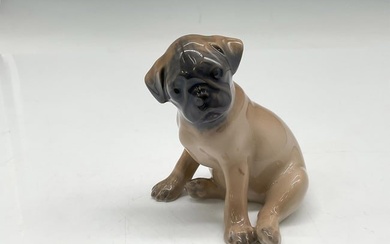 Royal Copenhagen Porcelain Dog Figurine, Sitting Pug Puppy
