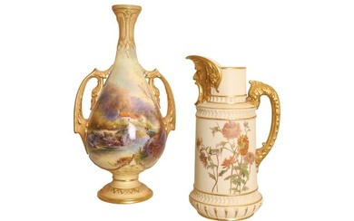 Royal Worcester Vase & Pitcher