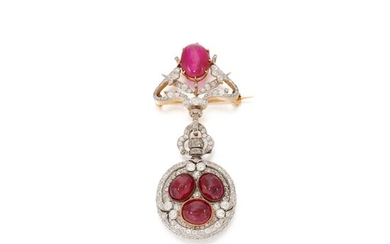 Ruby and diamond brooch- watch (Spilla -orologio in diamanti e rubini), Tiffany & Co.