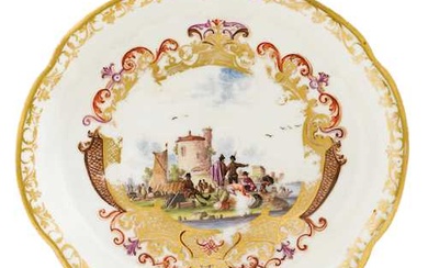 SMALL BOWL WITH MERCANTILE-SHIPPING SCENES