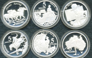 Six (6) Australian .925 Silver Collector Coins