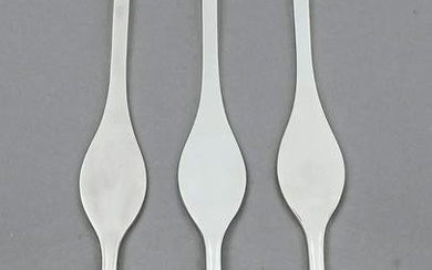 Six lobster forks, so called lobster pins, German, 20th century, master mark Robbe & Berking