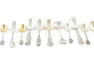 South Carolina silver souvenir spoons (15pcs)