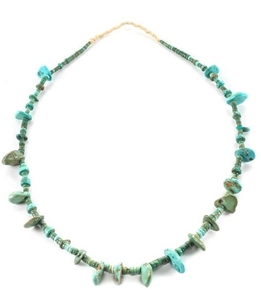 Southwestern Turquoise Tab Necklace