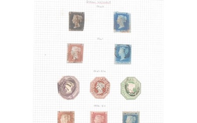 Stamps - GB collection in small binder, mostly QV from 1840 ...
