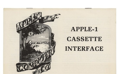 Steve Jobs: Original 1976 Apple-I Cassette Interface Manual