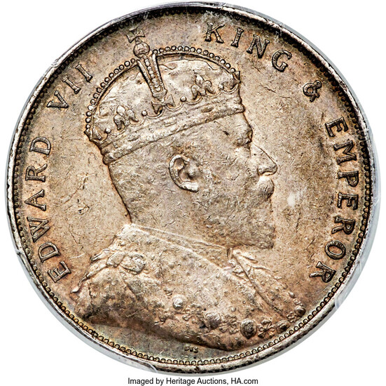 Straits Settlements: , British Colony. Edward VII Pair of Certified Dollars 1907 PCGS,... (Total: 2 coins)