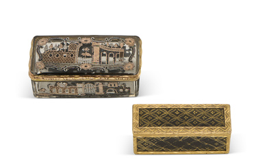 TWO 18TH AND 19TH CENTURY CONTINENTAL SNUFF-BOXES A GILT-METAL MOUNTED...