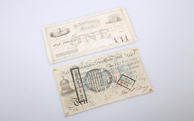 TWO 19TH CENTURY BANK NOTES, the first Norwich &