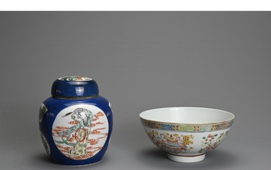 TWO CHINESE PORCELAIN ITEMS 19/20TH CENTURY. To include a fa...