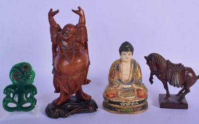TWO EARLY 20TH CENTURY CHINESE HARDWOOD FIGURES